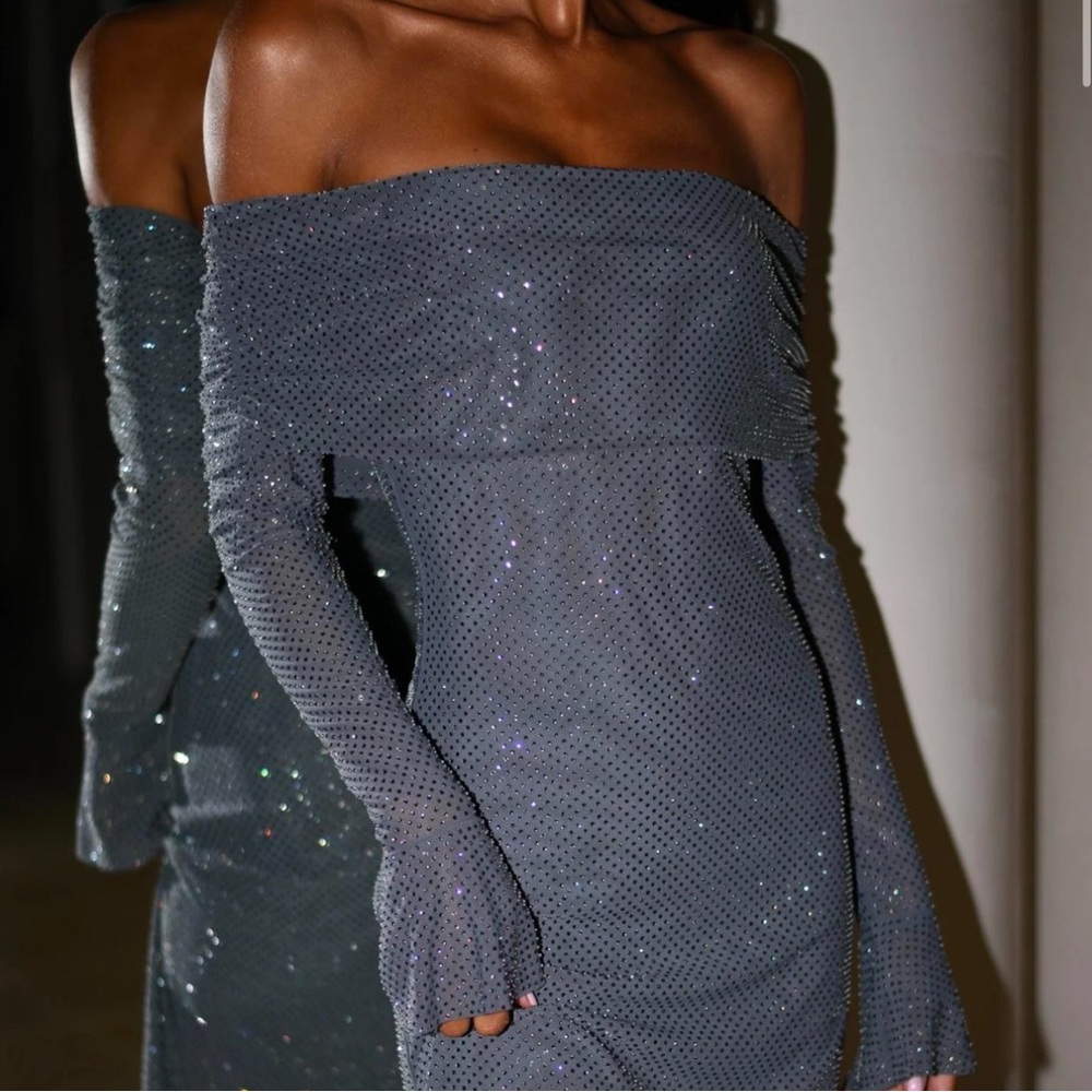 Meshki Off-Shoulder Long Sleeve Dress XXS